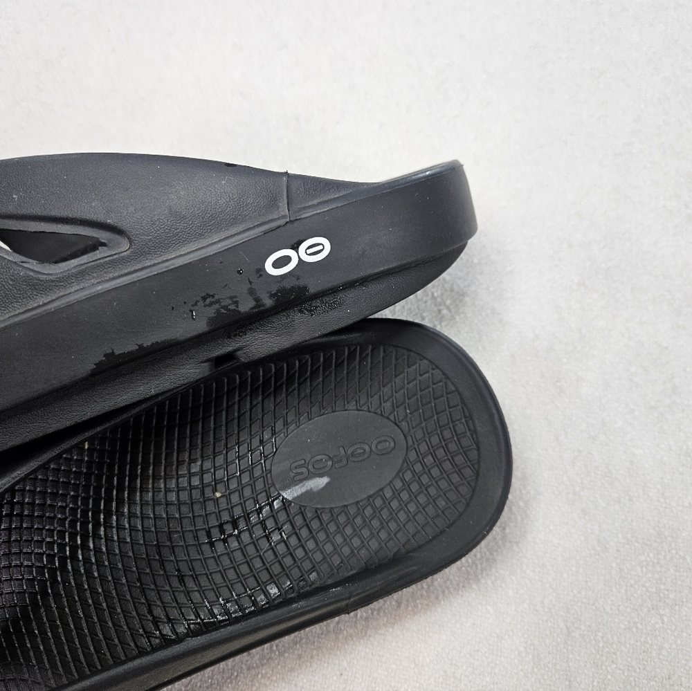 Oofos OOriginal Recovery Sandals M10 W12 Black - Picture 4 of 6